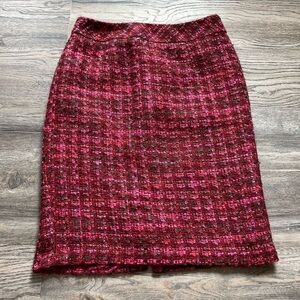 Cold water Creek Red, Pink, Brown Women Skirt, size 8